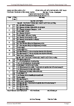 Giáo án Hình học Lớp 8 - Chương trình học kỳ II - Phạm Quang Tuấn
